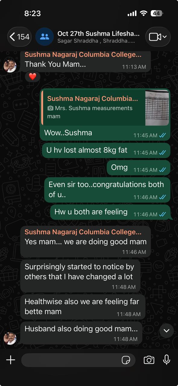 Client message: feeling far better healthwise